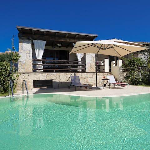 Splash in the private pool when you're not at the beach