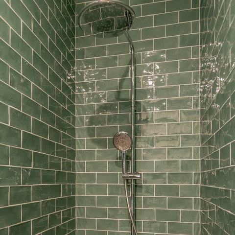 Start your day off with a relaxing soak under the rainfall shower