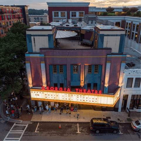 Stay in the heart of Athens, a two-minute stroll from the Georgia Theatre