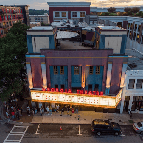 Stay in the heart of Athens, a two-minute stroll from the Georgia Theatre