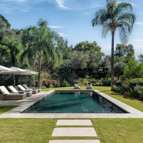 Embrace total relaxation while lounging by the pool