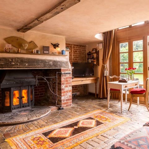 Read in front of the roaring fire