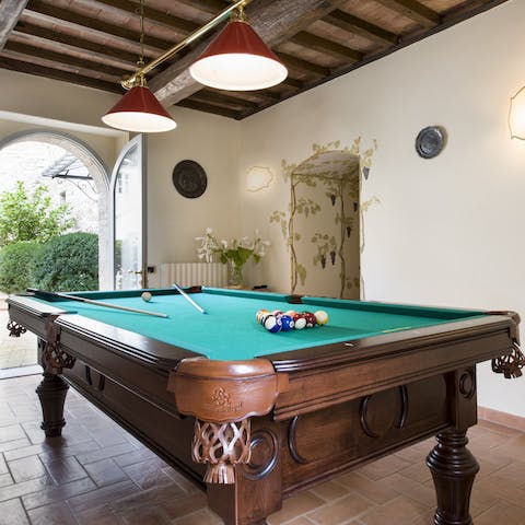 Sharpen your skills at the pool table