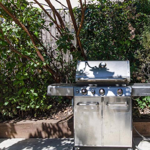 Throw some steaks on the barbecue and serve up on the alfresco dining table