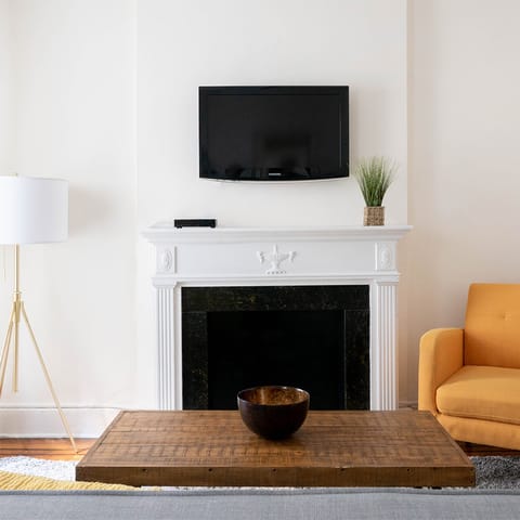 A lovely decorative fireplace