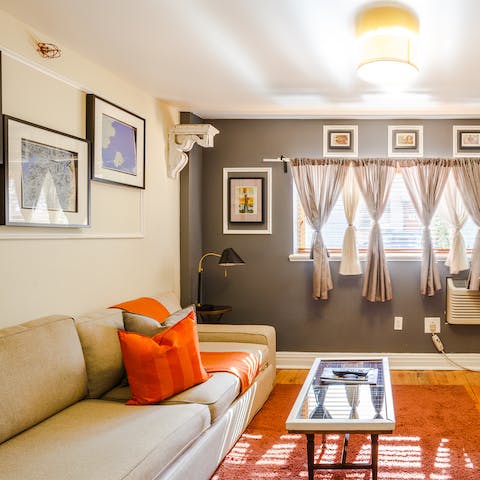 Play games in the colourful living room