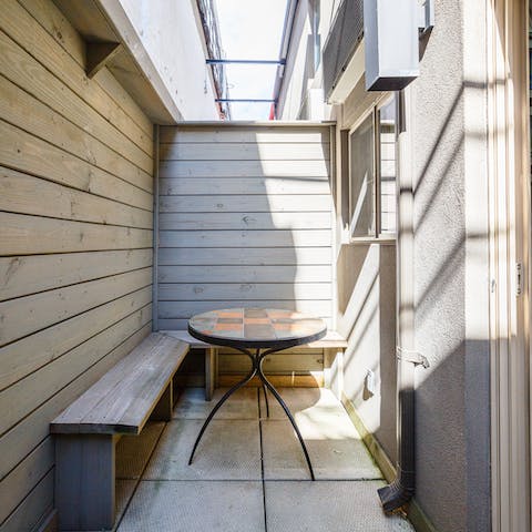 A private (albeit small) terrace