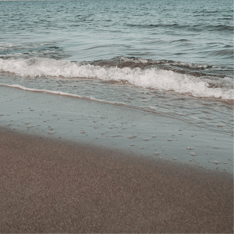 Pouda Beach is a four-minute drive or a fifteen-minute stroll away