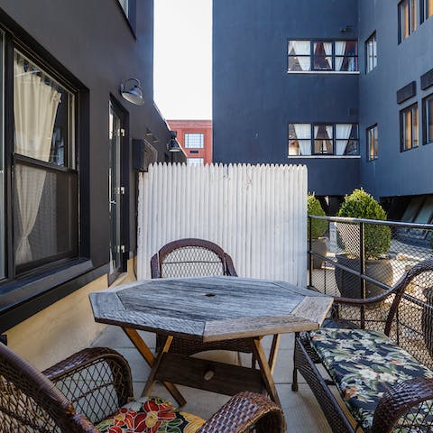 Enjoy a nightcap on the terrace