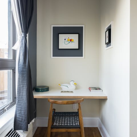 Power through work in the sunny nook