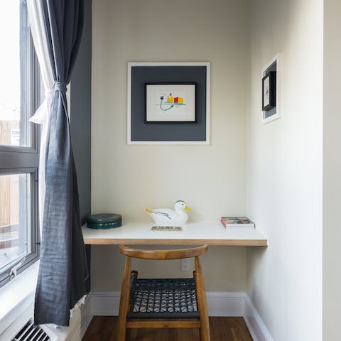 Power through work in the sunny nook