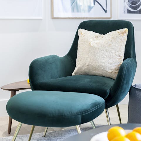 The plush soft furnishings