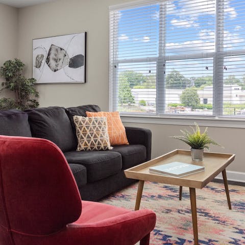 Enjoy the chic interiors and natural light