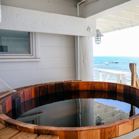 Unwind in the Scandinavian hot tub
