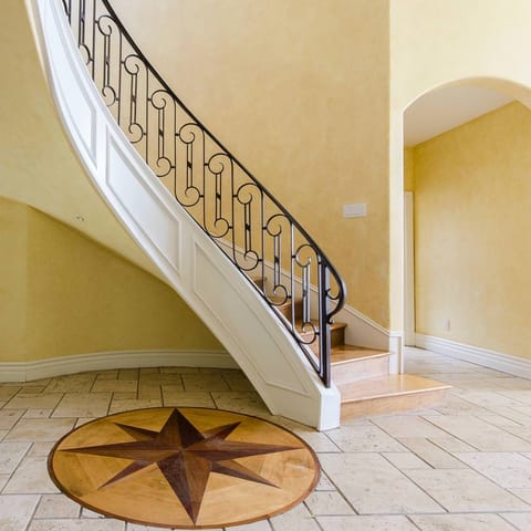 The elegant spiral staircase