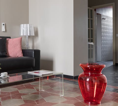The bold red vase