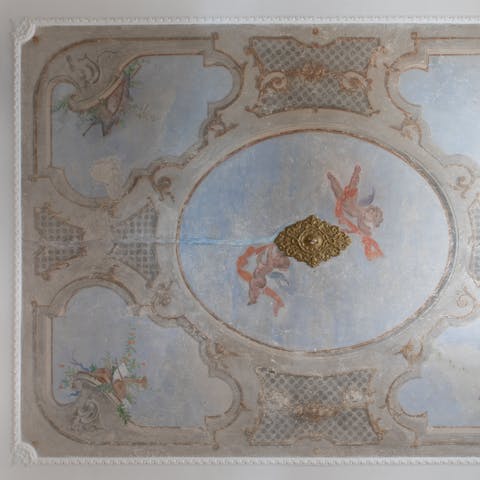 The many frescoed ceilings