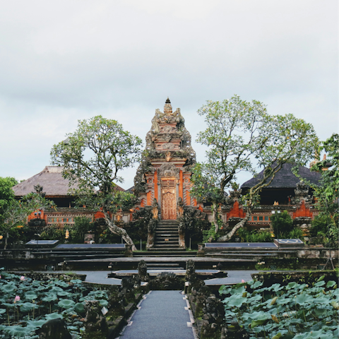 Stay near the centre of Ubud, a five-minute drive away