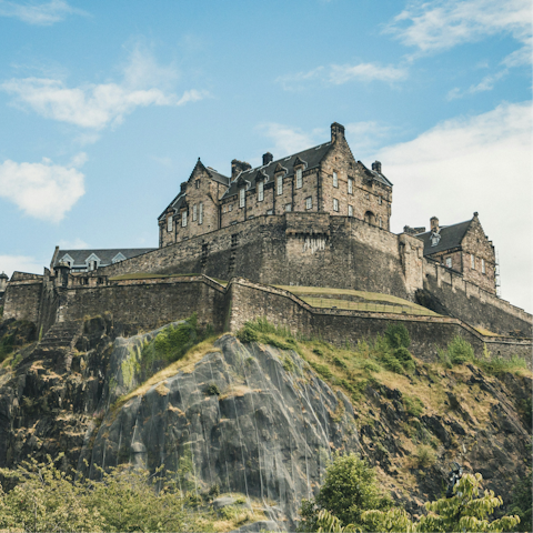 Discover Edinburgh Castle – a ten-minute walk away