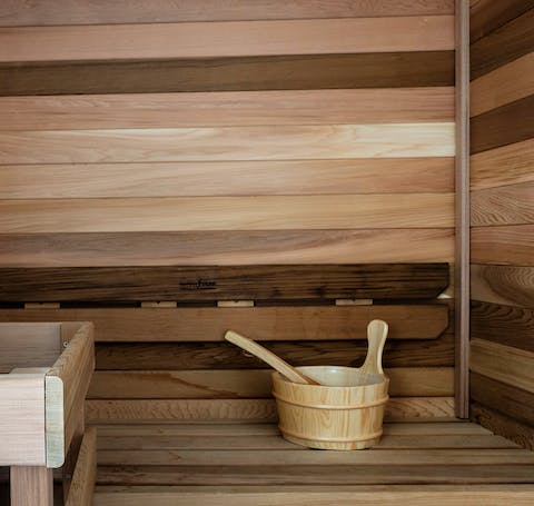 An in-house sauna