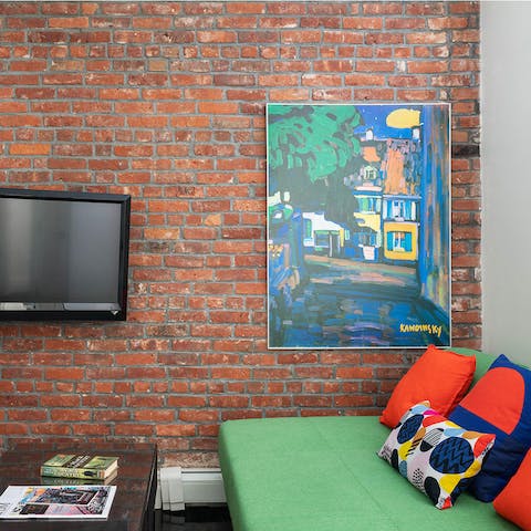 Relax in a bright and playful living space