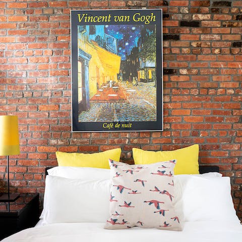 Snuggle up in the cosy bedrooms with unique colour schemes