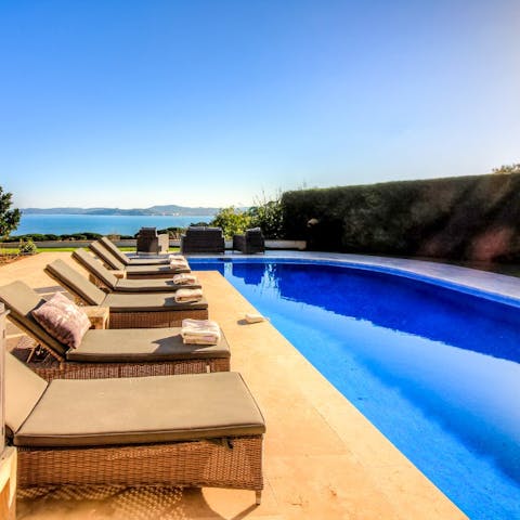 Fall in love with the views as you swim in the pool