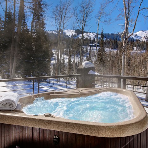 Enjoy beautiful views and long soaks in the hot tub