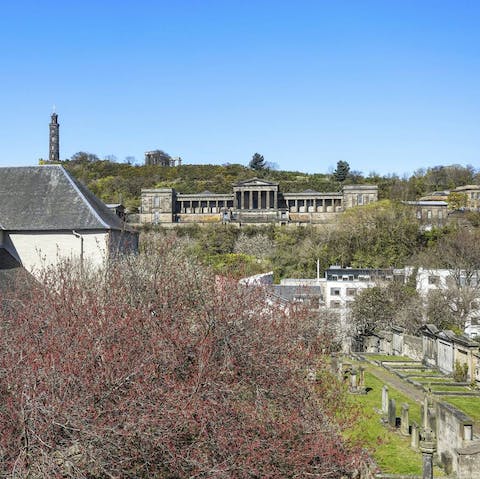 Gaze out to picturesque views of the city