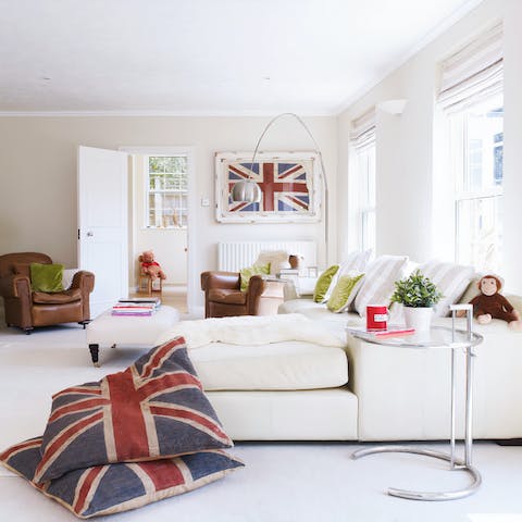 Wind down with a family movie night in the bright and cosy lounge
