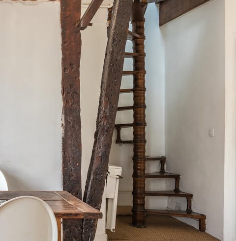 A small spiral staircase