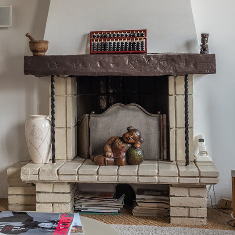 The traditional fireplace
