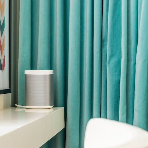 Sonos speakers in the bedrooms
