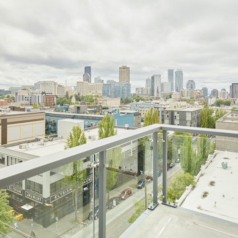 Enjoy an evening beer outside on the private balcony