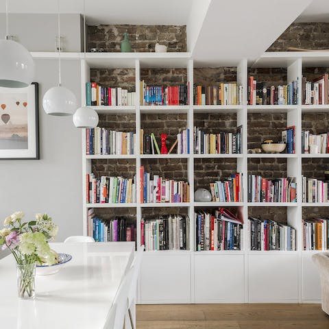 A wide book collection