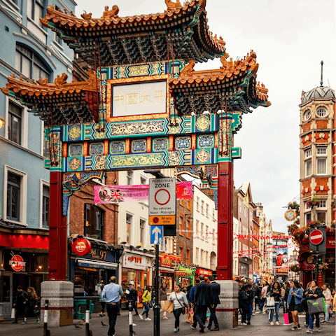 Walk two minutes to Chinatown for dinner