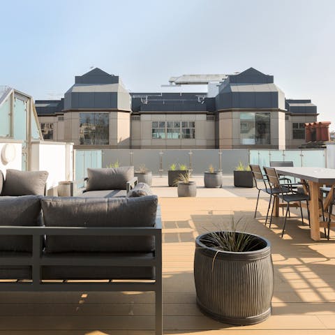 A huge roof terrace