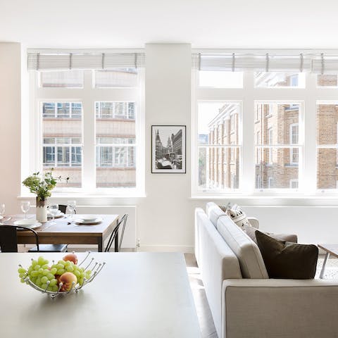 An open-plan living space