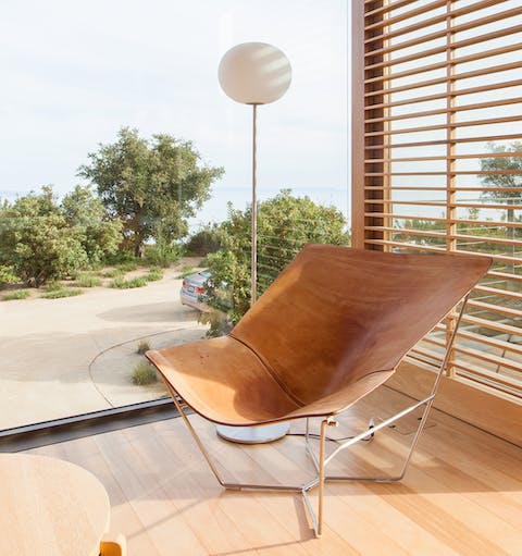 Lounge on the designer furniture, which has been handpicked to mimic the area's aesthetic