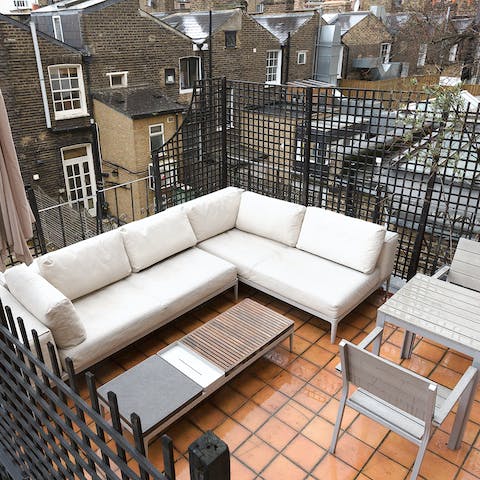 The large private terrace