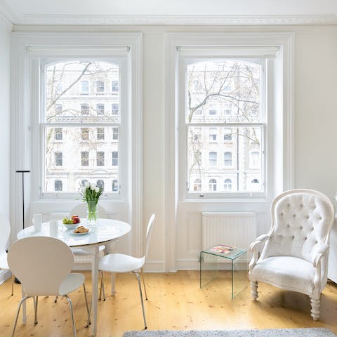 A sun-filled living space