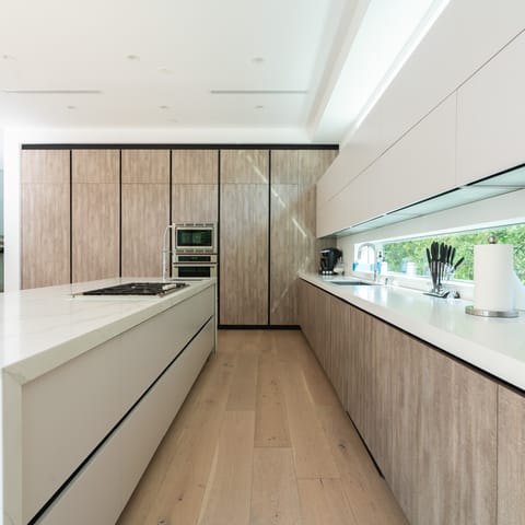 The slick chef's kitchen