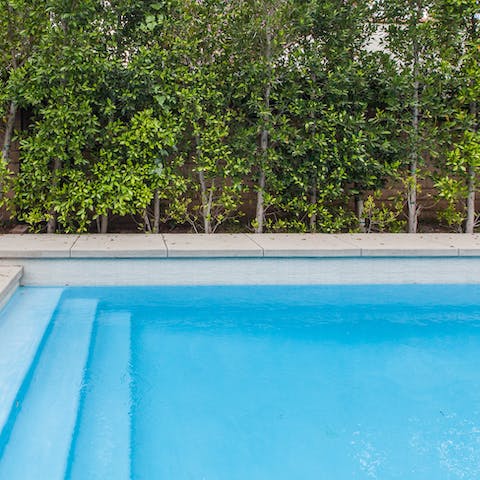 The pool out back