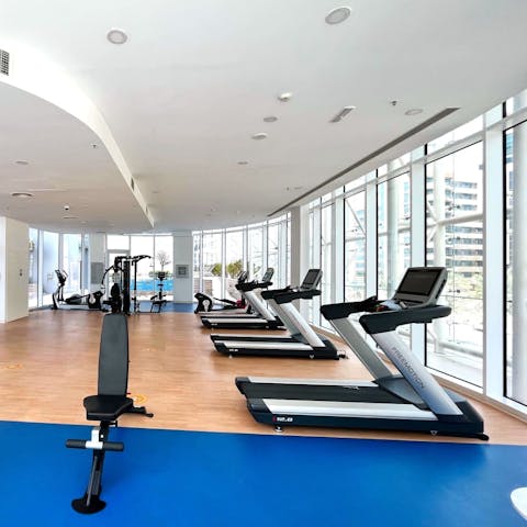 Bank a workout in the impressive shared gym