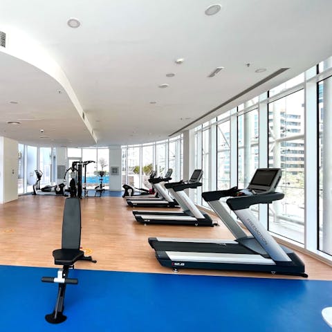 Bank a workout in the impressive shared gym