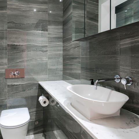 Sparkling clean bathrooms