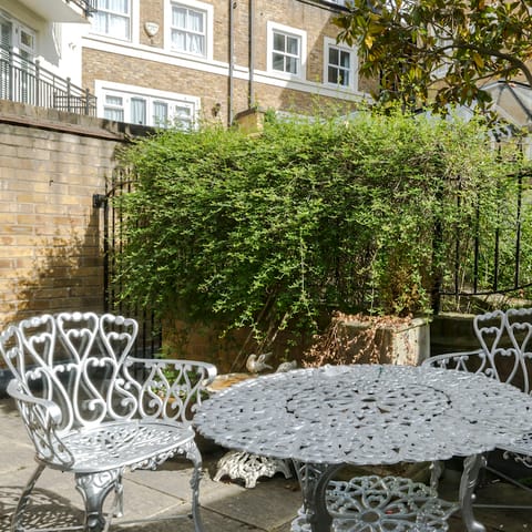 the charming outdoor space