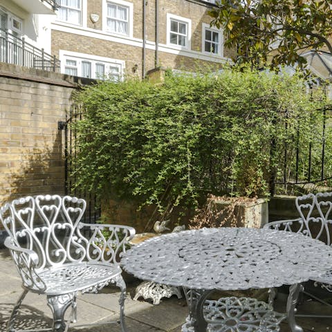 the charming outdoor space