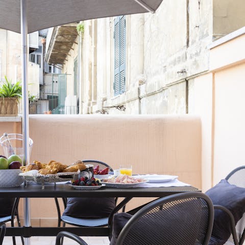 A secluded terrace
