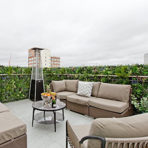 Admire the views from one of the two private balconies